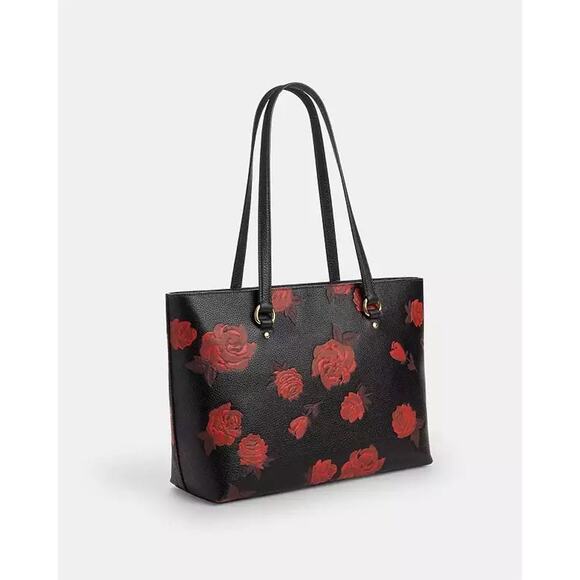NWT Bundle COACH Station Tote Bag Floral CCE23 Leather & CAX00 Swagger Chain - Picture 12 of 16